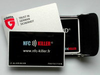 Carte protection aluminium personnalisée relation client anti RFID NFC